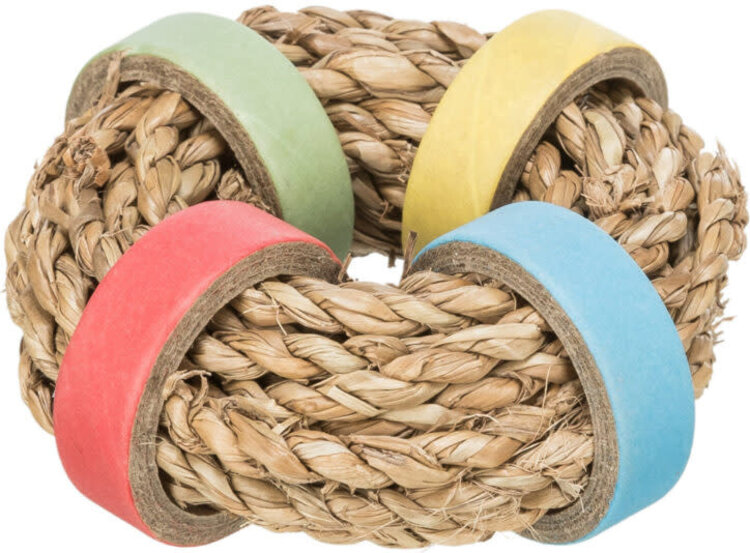 Bonkers Bonkers Sea Grass & Bagel Ring Toy  3.25"