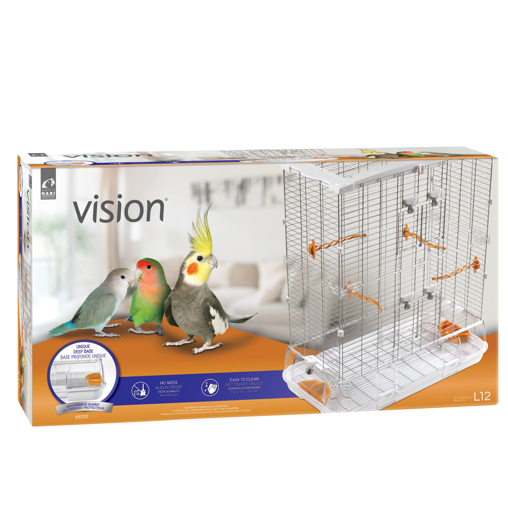 Vision Vision Bird Cage for Large Birds (L12)  (30.7 x 16.5 x 36.6 in)