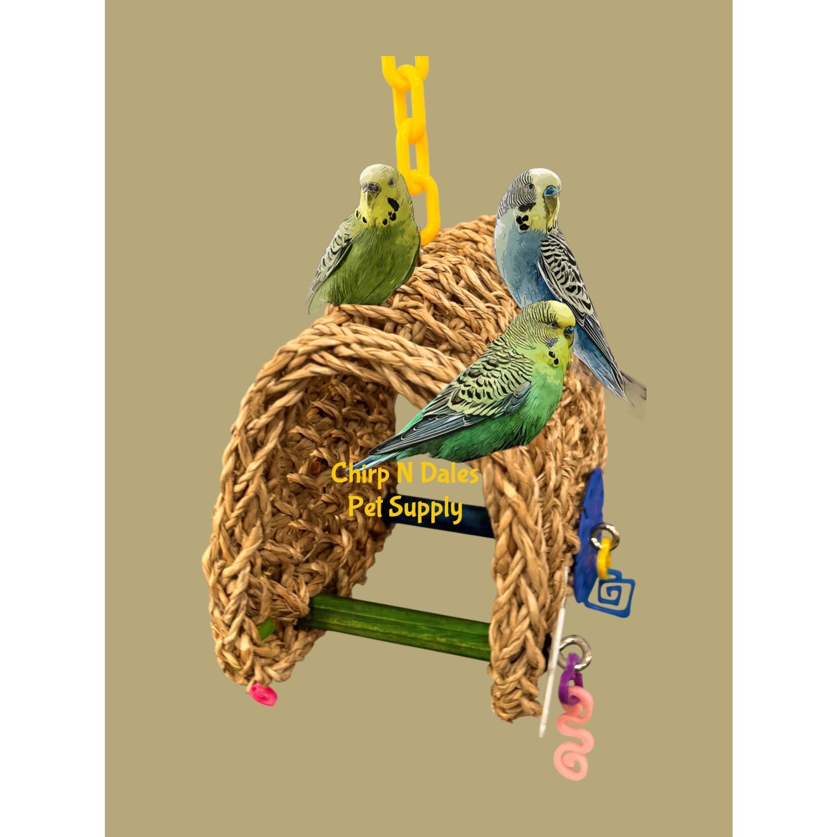 Bonkers Bonkers Seagrass Covered Wagon Small (7x4x6)