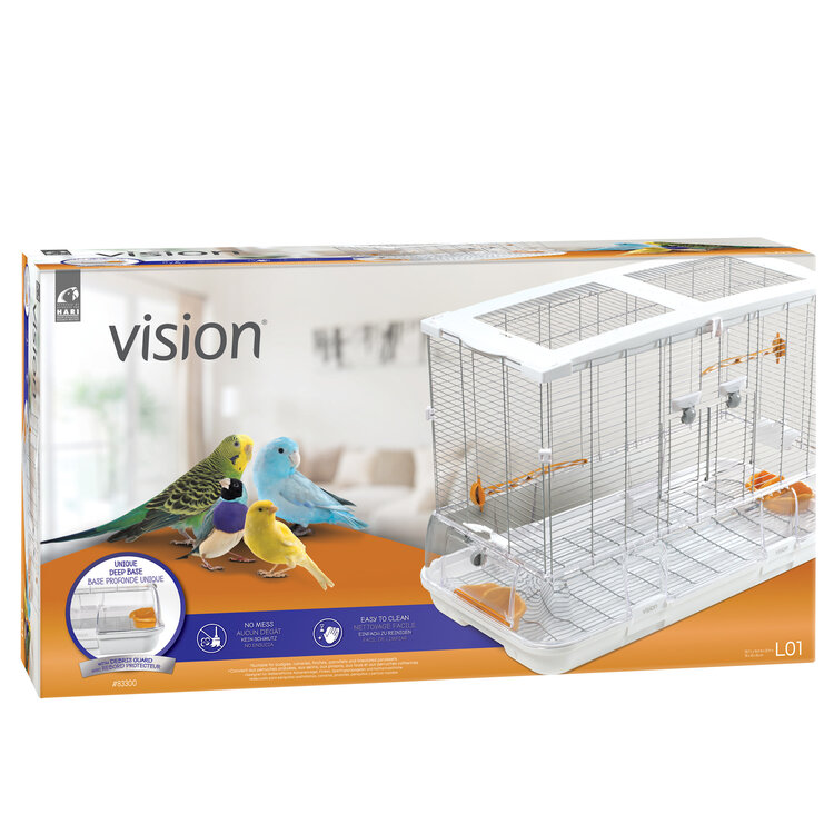 Vision Vision Bird Cage for Large Birds (L01) - Single Height - Small Wire - (30.7 x 16.5 x 22 in)