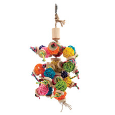 Living World Living World Tropical Trove Foraging Mobile with Wicker Balls  17.7 x 11 x 11 in
