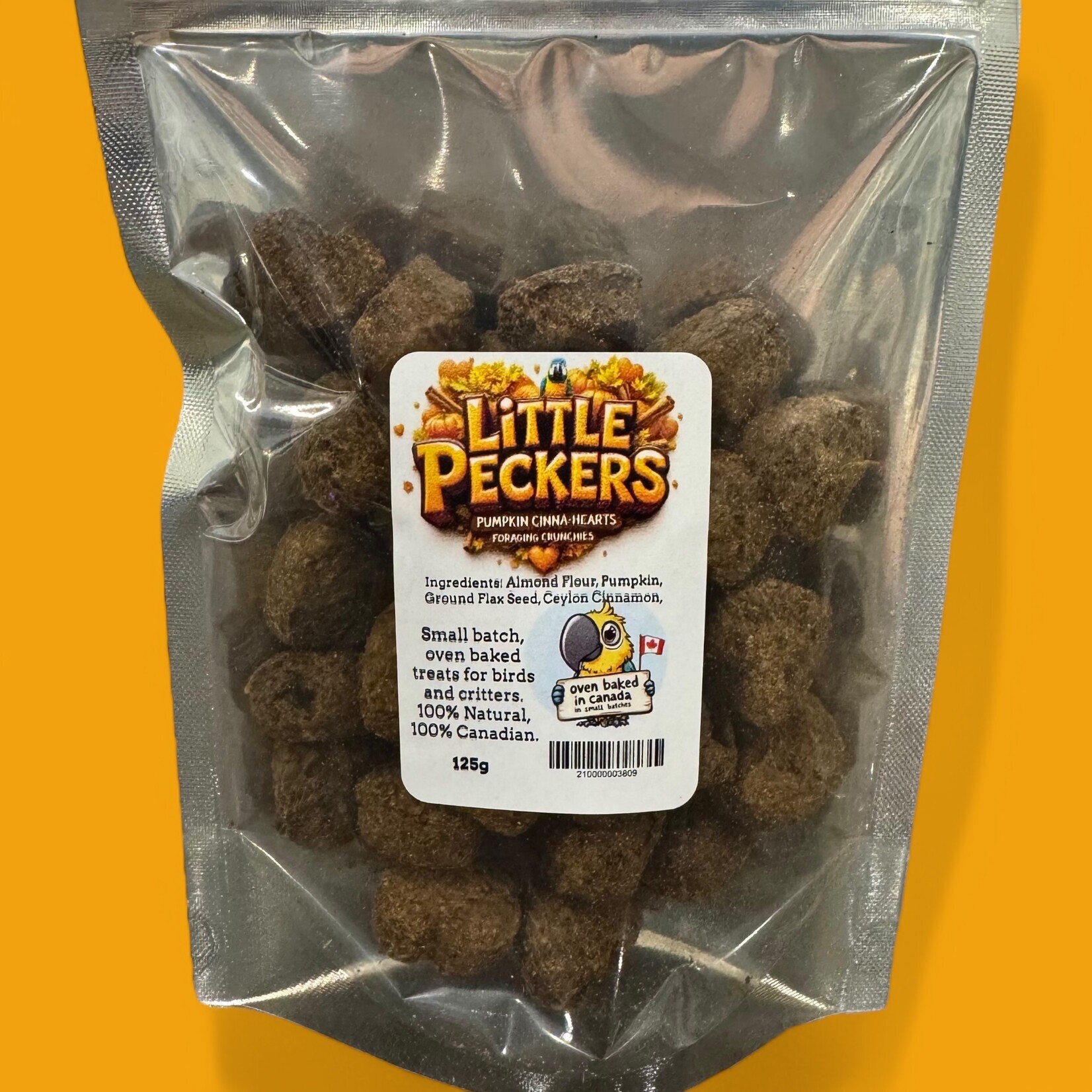 Little Peckers Little Peckers Oven Baked Pumpkin Cinna-Hearts 125g