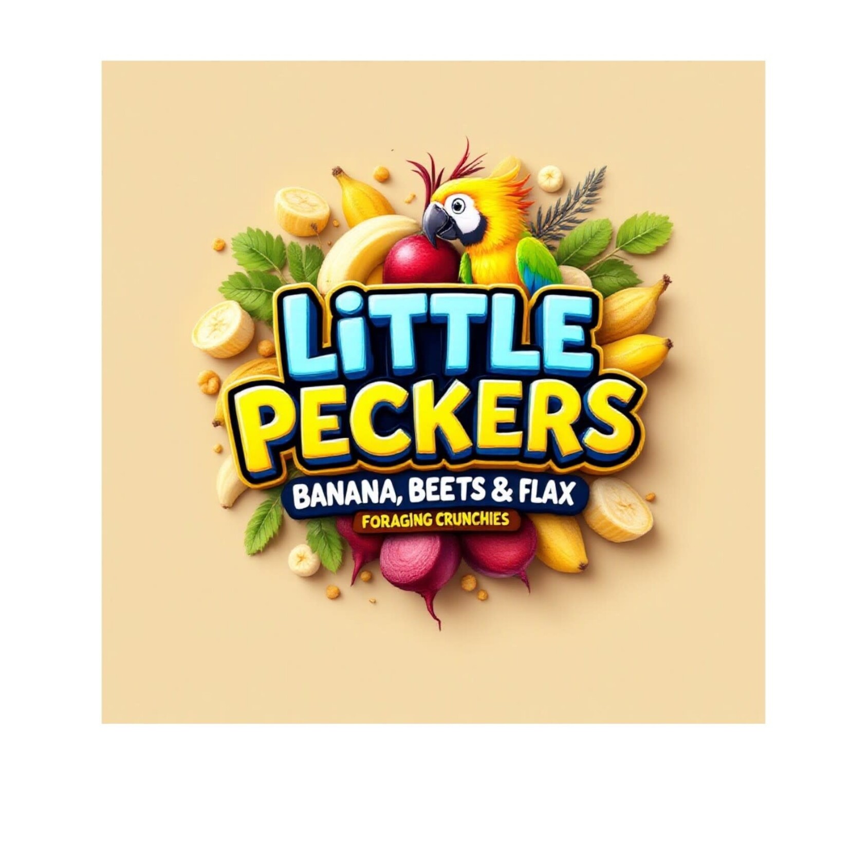 Little Peckers Little Peckers Oven Baked Banana Beet Flax Foraging Crunchies 125g