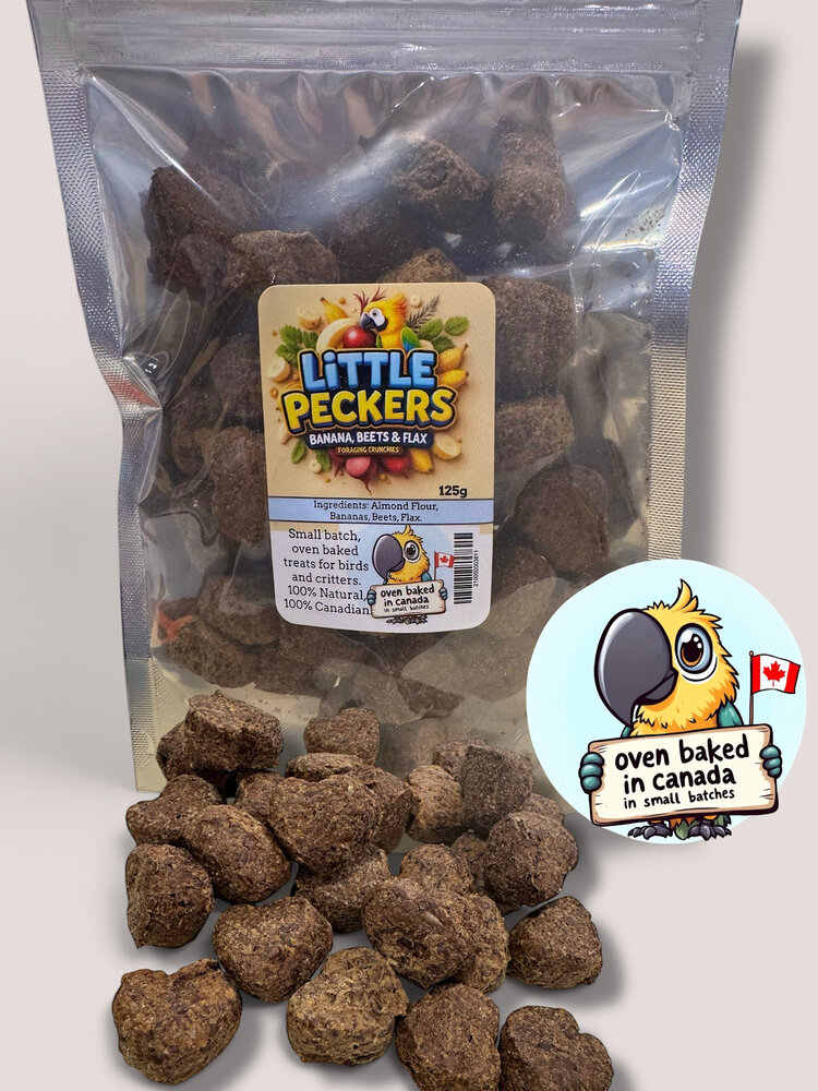 Little Peckers Little Peckers Oven Baked Banana Beet Flax Foraging Crunchies 125g
