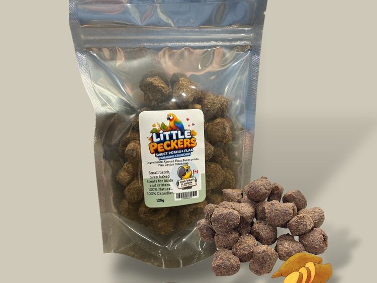 Little Peckers Oven Baked Sweet Potato and Flax Foraging Crunchies 125g