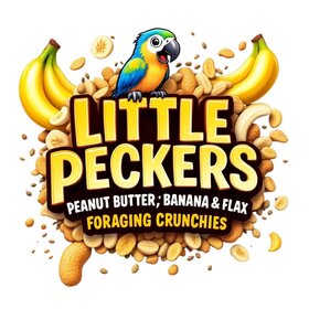 Little Peckers Little Peckers Oven Baked Peanut Butter & Banana Flax Foraging Crunchies 125g