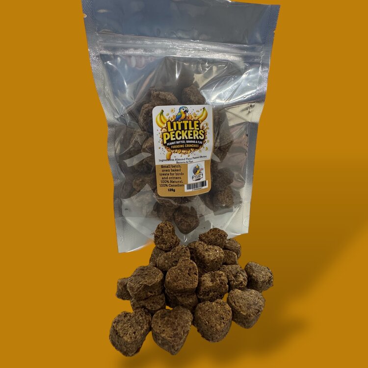 Little Peckers Little Peckers Oven Baked Peanut Butter & Banana Flax Foraging Crunchies 125g