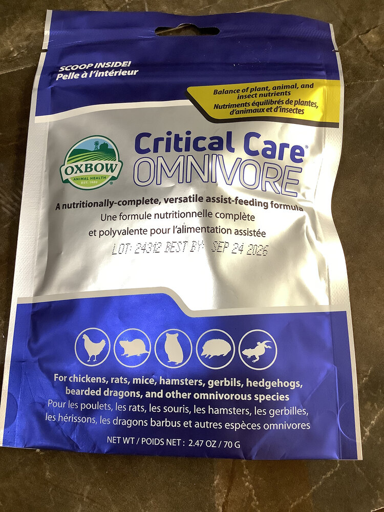 OXBOW Oxbow Animal Health™ Critical Care® Omnivore 70gm