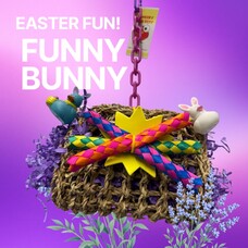 Bonkers Bonkers Funny Bunny Seagrass Foraging Bag  7” x 6”