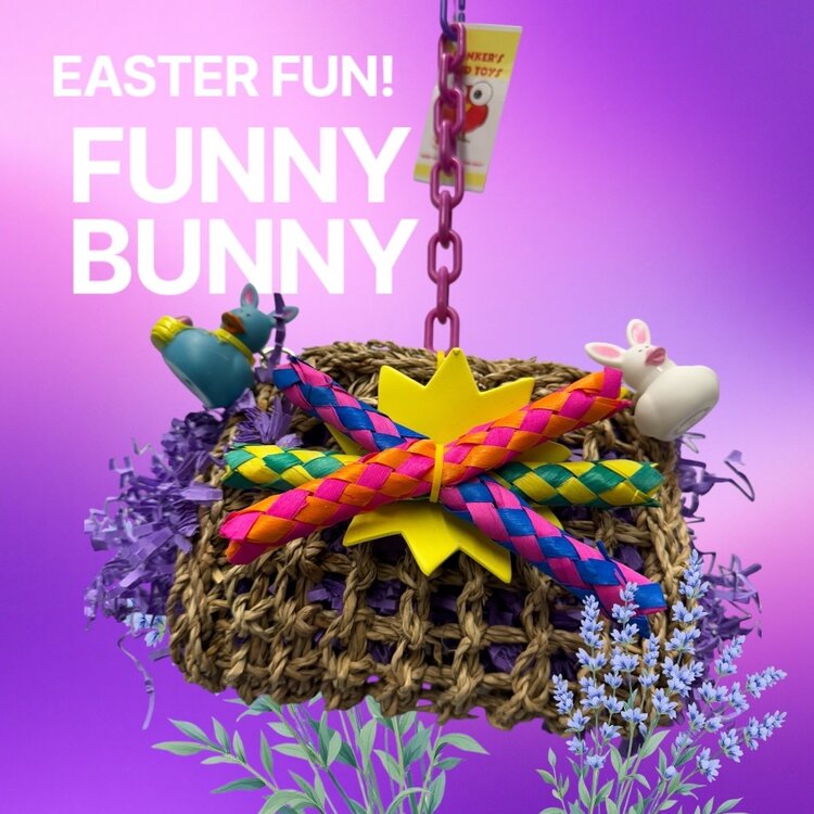 Bonkers Bonkers Funny Bunny Seagrass Foraging Bag  7” x 6”