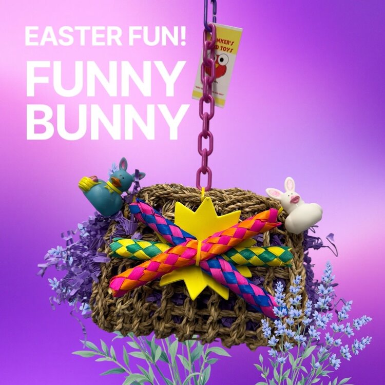 Bonkers Bonkers Funny Bunny Seagrass Foraging Bag  7” x 6”