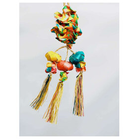 Glitter Pets Natural Palm Leaf  Shredder Ball 3"x3"x11"