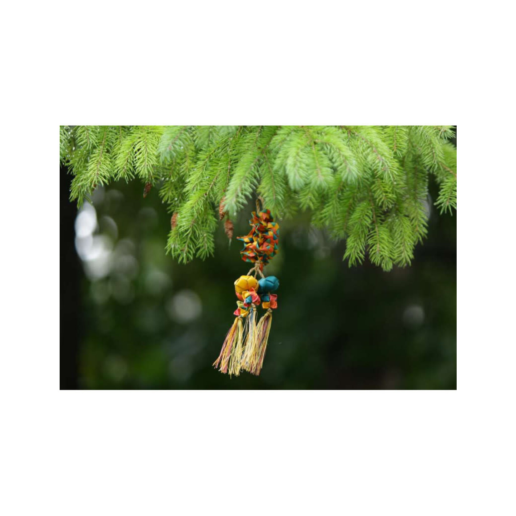 Glitter Pets Natural Palm Leaf  Shredder Ball 3"x3"x11"