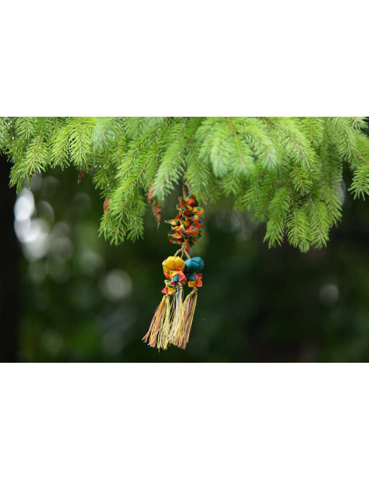 Glitter Pets Natural Palm Leaf  Shredder Ball 3"x3"x11"