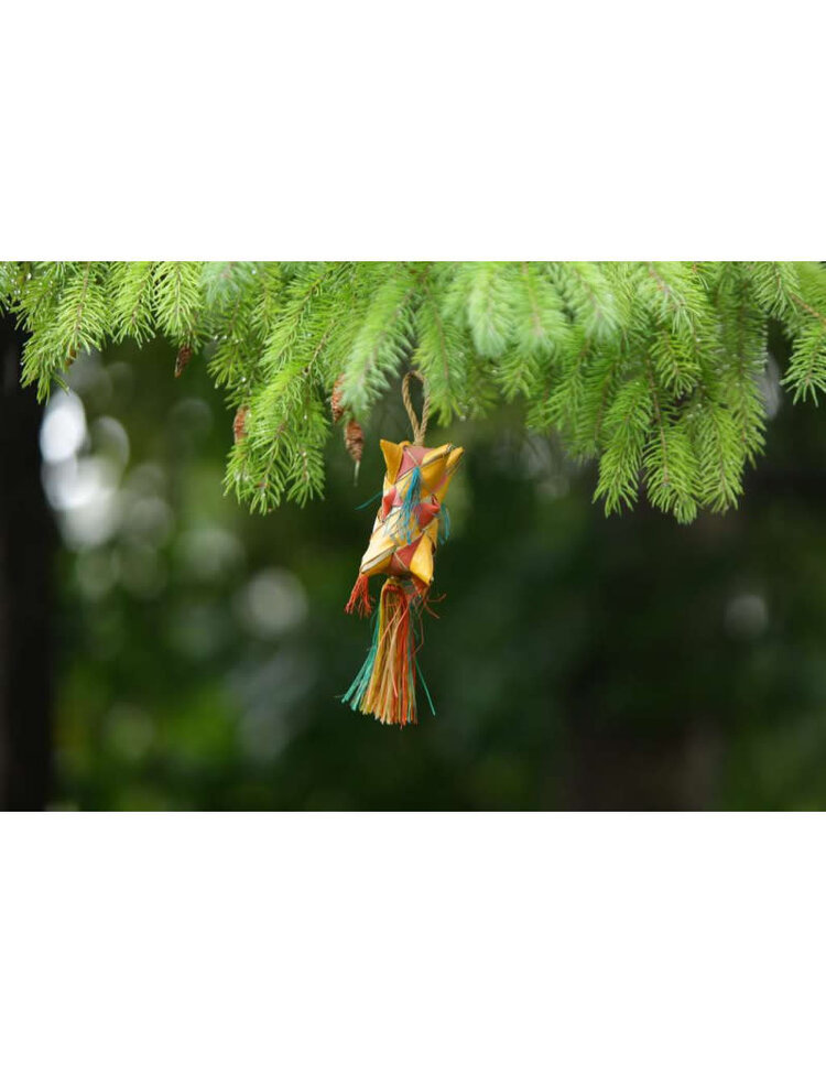 Glitter Pets Natural Palm Carnival Shredding Toy 2"x2"x9.5"