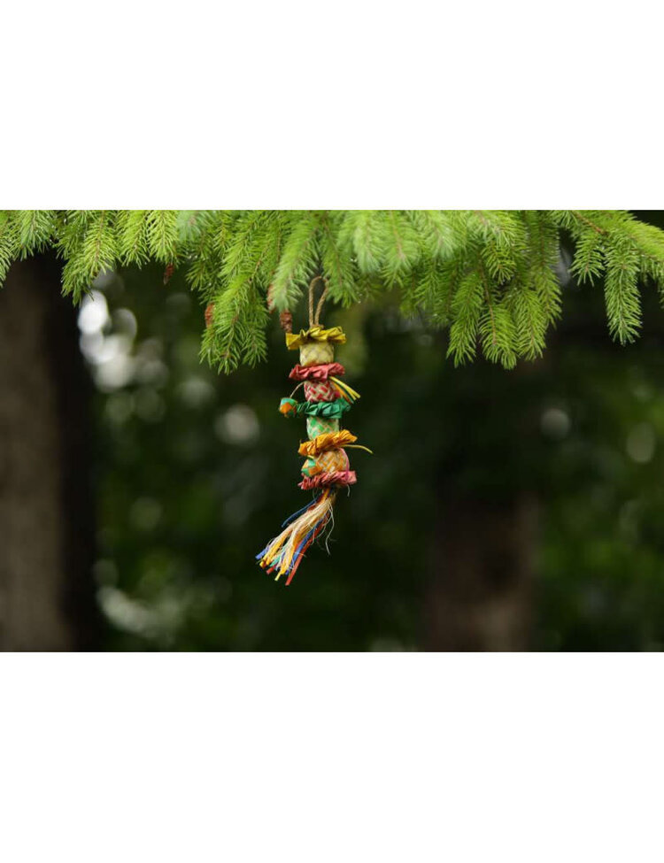 Glitter Pets Palm Flower Tower Shredding Toy 3" x 3" x 12"