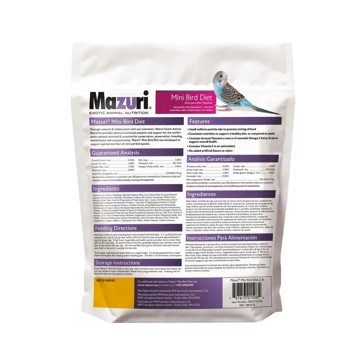 Mazuri Mazuri® Mini Bird Diet 2lb