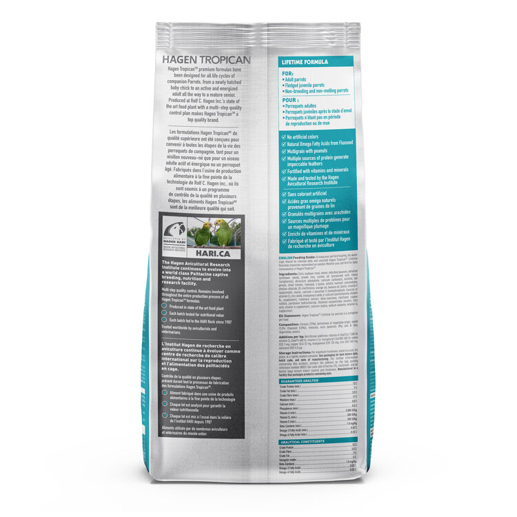 Hari Tropican Lifetime Granules for Parrots,  4mm 4 lbs 80531