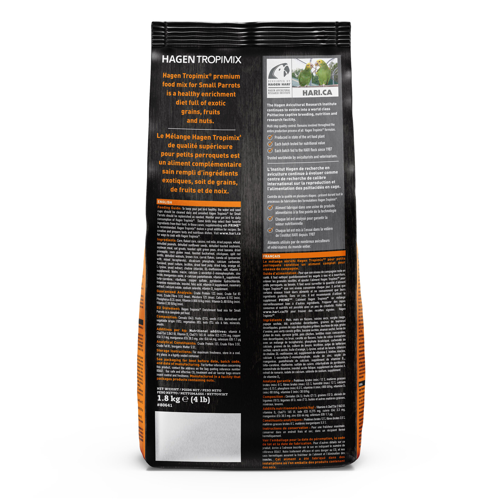 Hari Tropimix for Small Parrots, 4 lb 80641