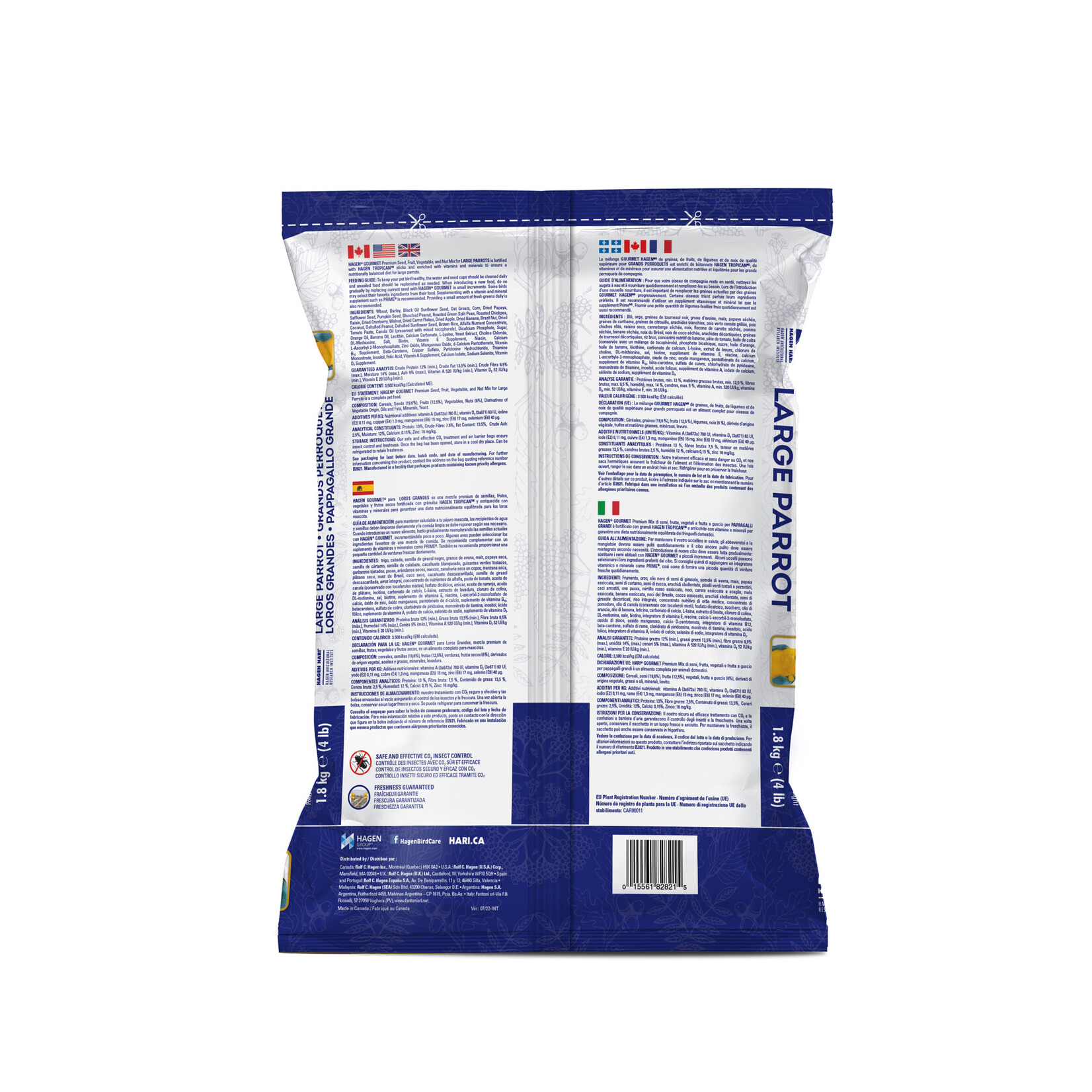 Hari Hari Large Parrot Gourmet Seed Mix 1.8kg-V B2821