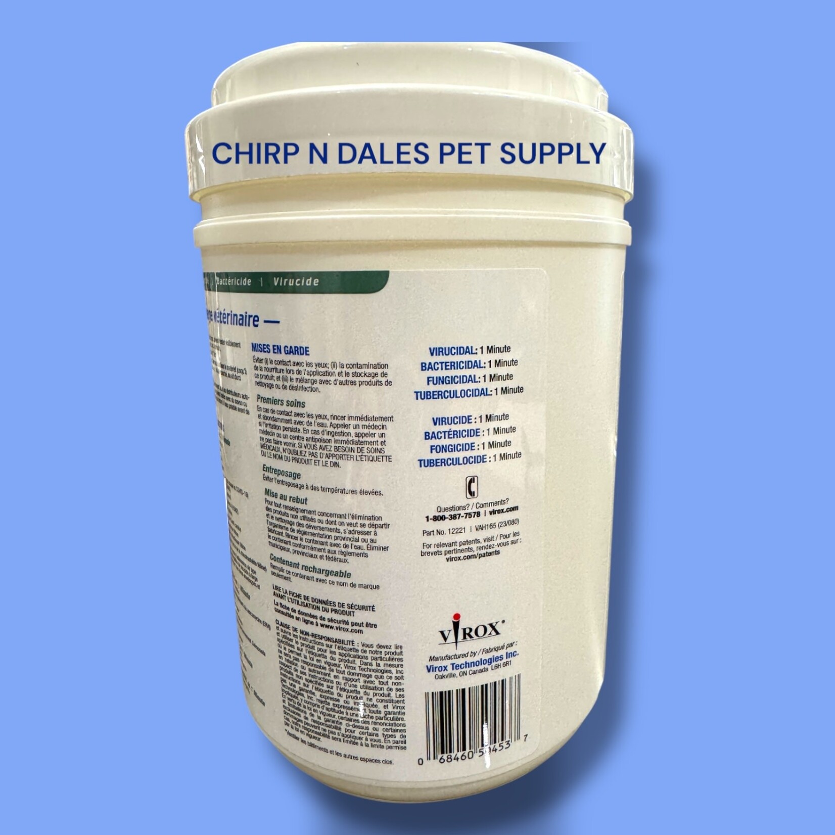 Virox Prevail™ Vet Grade Avian Disinfectant Wipes (160/PK)