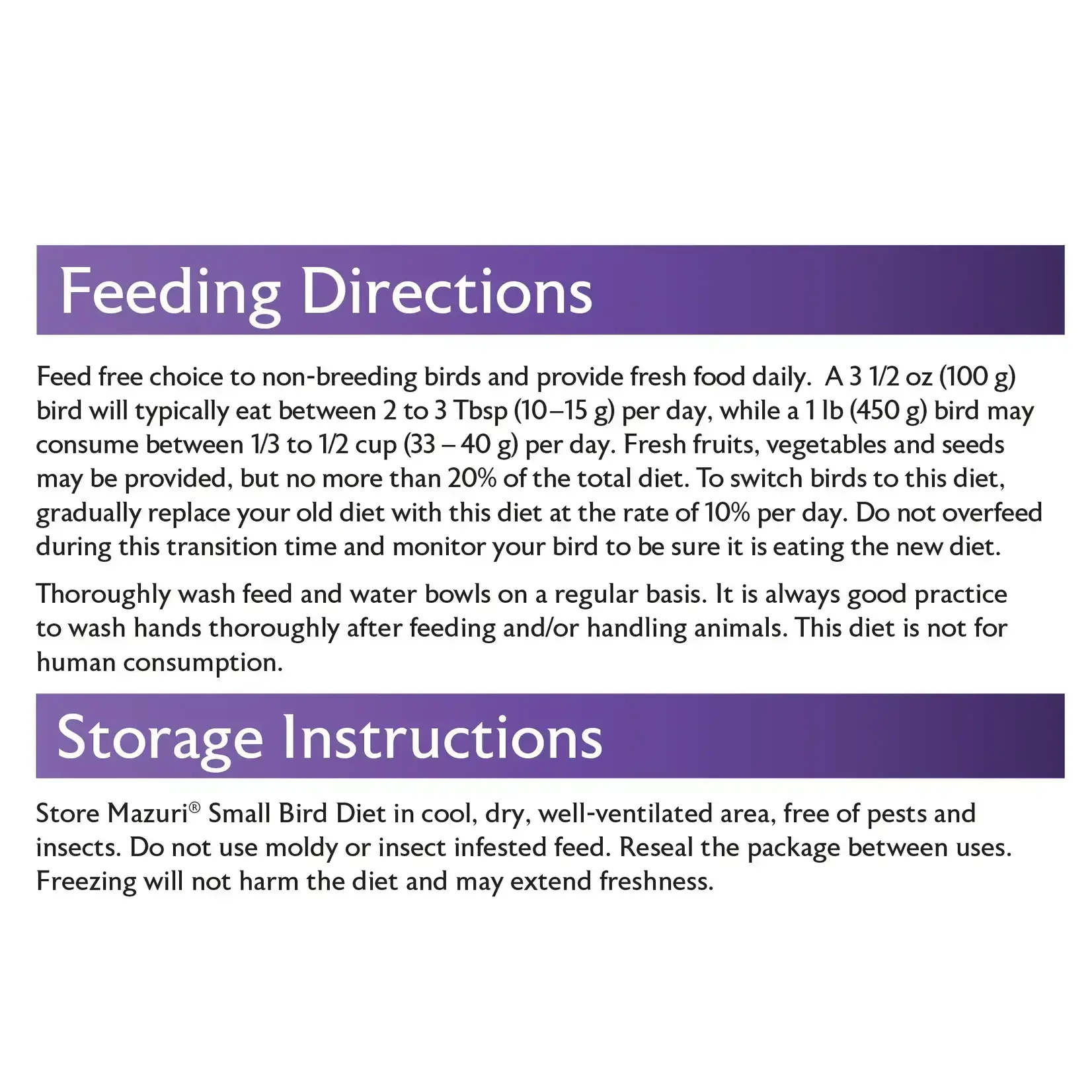 Mazuri Mazuri Small Bird Diet 25lb