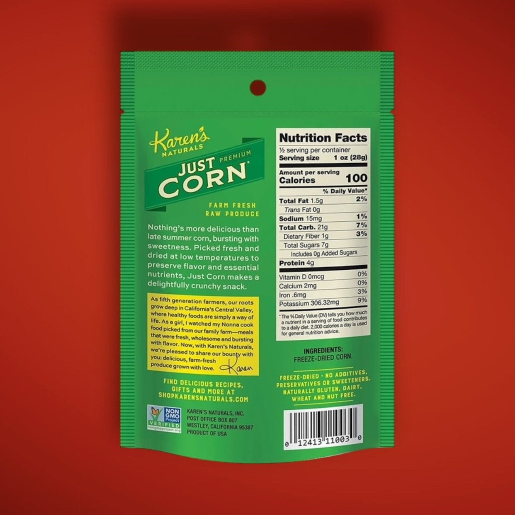 Karen's Naturals Karen's Naturals Just Corn 4 oz