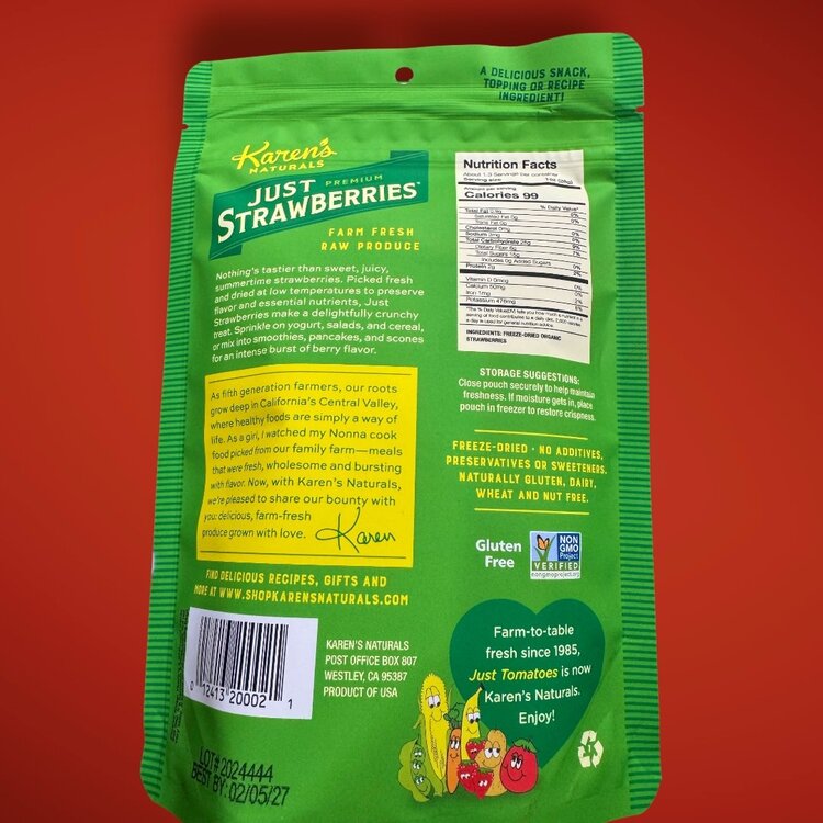 Karen's Naturals Karen's Naturals Just Strawberries 1.3 oz