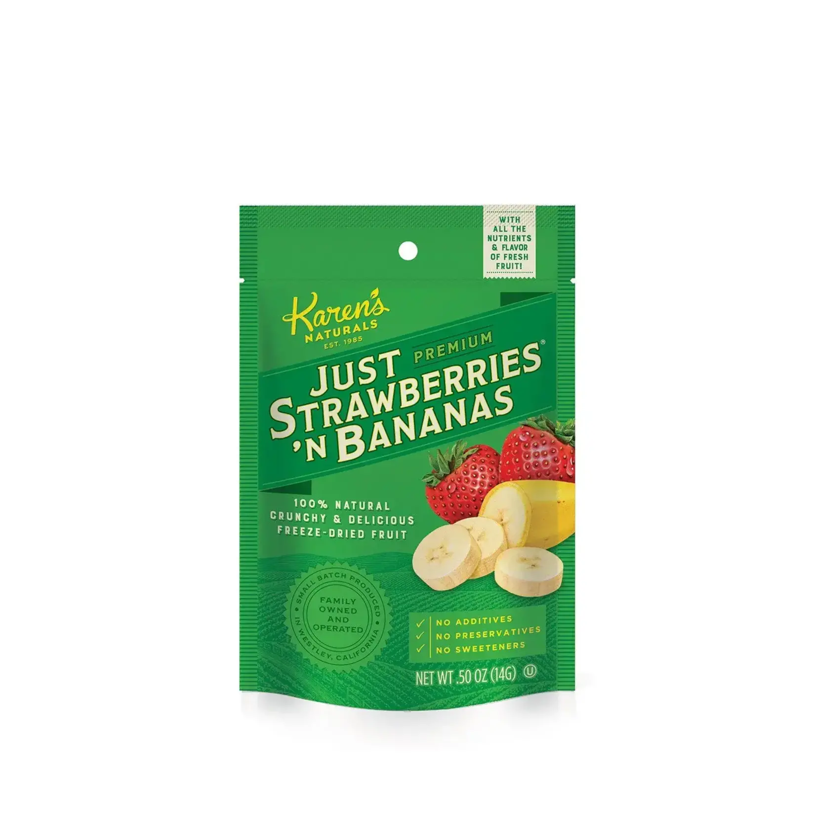Karen's Naturals Karen's Naturals Just Strawberries N Bananas 1/2 oz Snack Bag