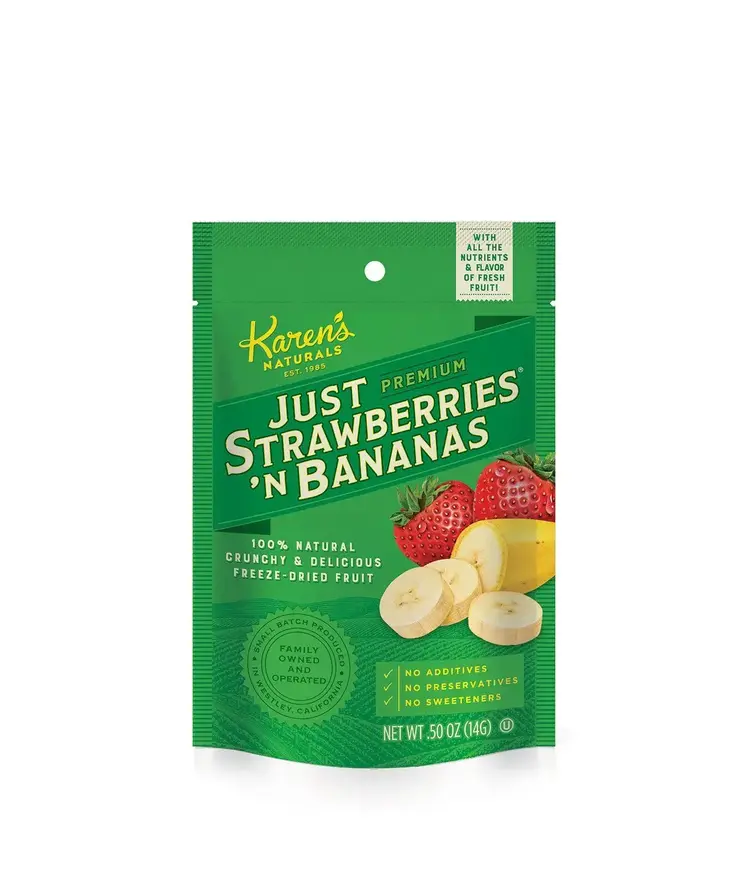 Karen's Naturals Karen's Naturals Just Strawberries N Bananas 1/2 oz Snack Bag