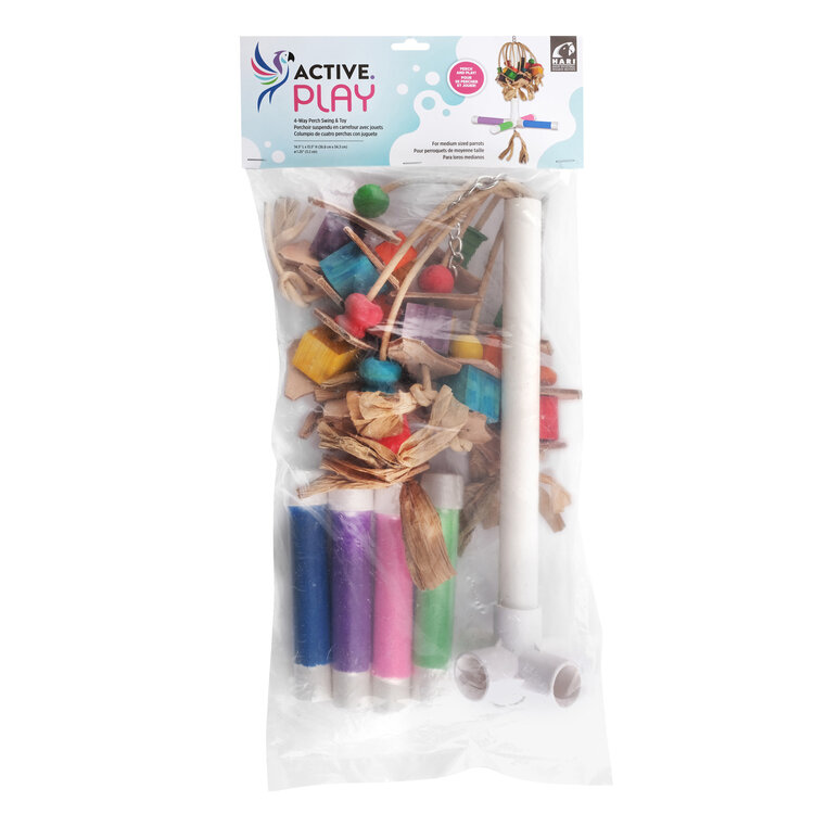 Hari HARI ACTIVE.PLAY - 4-Way Perch Swing & Toy - 36.8 cm x 34.3 cm (14.5 x 13.5 in)
