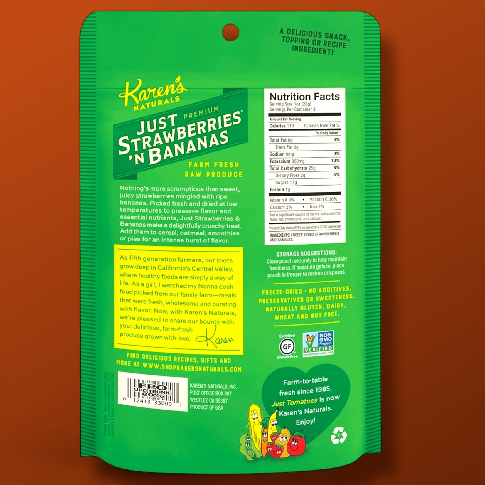 Karen's Naturals Karen's Naturals Just Strawberries N Bananas 2 oz