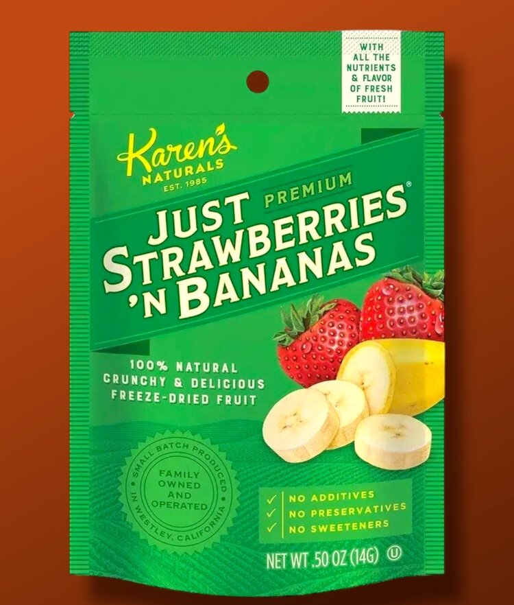 Karen's Naturals Karen's Naturals Just Strawberries N Bananas 1/2 oz Snack Bag