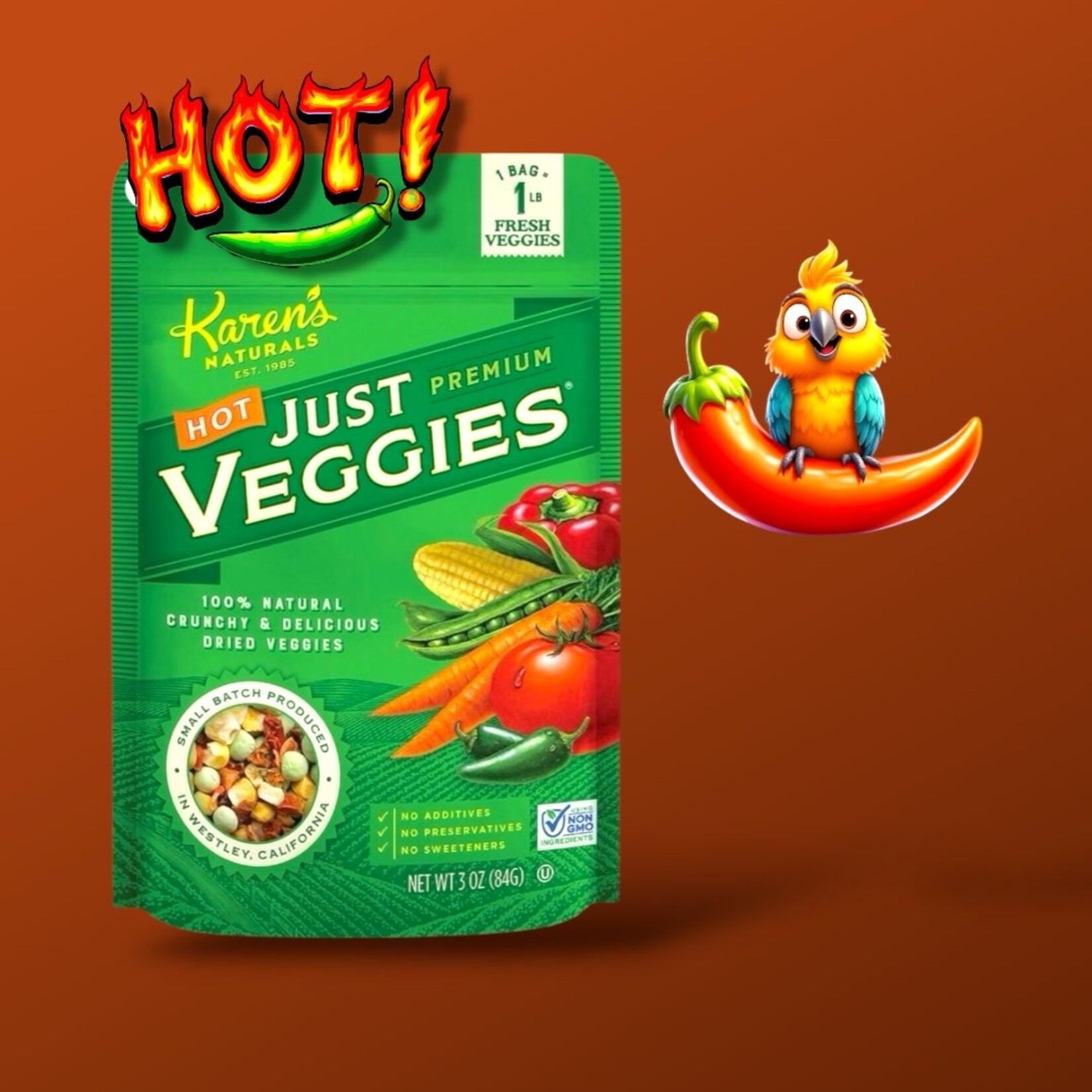 Karen's Naturals Karen's Naturals Just Hot Veggies 3 oz
