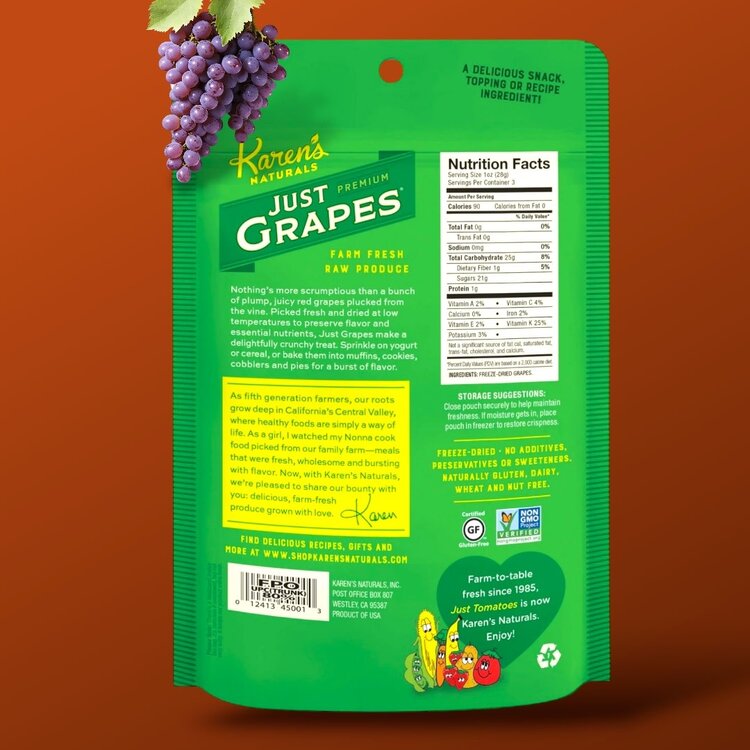 Karen's Naturals Karen's Naturals Just Grapes 3 oz