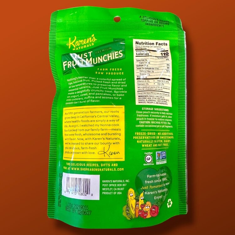 Karen's Naturals Karen's Naturals Just Fruit Munchies 2 oz