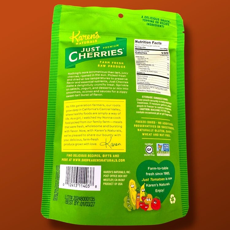 Karen's Naturals Karen's Naturals Just Cherries 1.8 oz