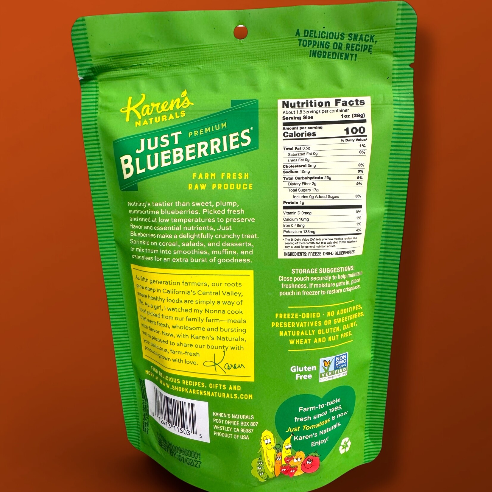 Karen's Naturals Karen's Naturals Just Blueberries 1.8 oz
