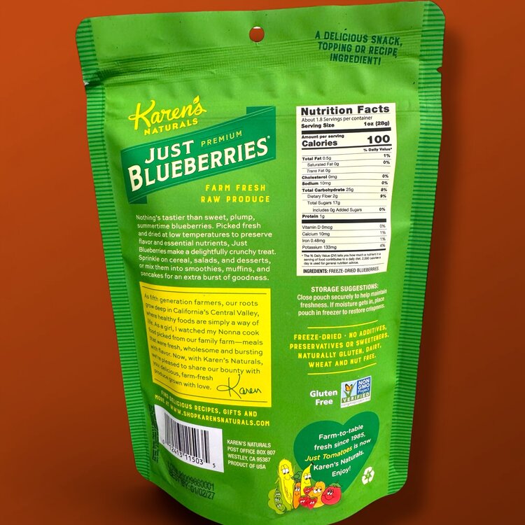 Karen's Naturals Karen's Naturals Just Blueberries 1.8 oz