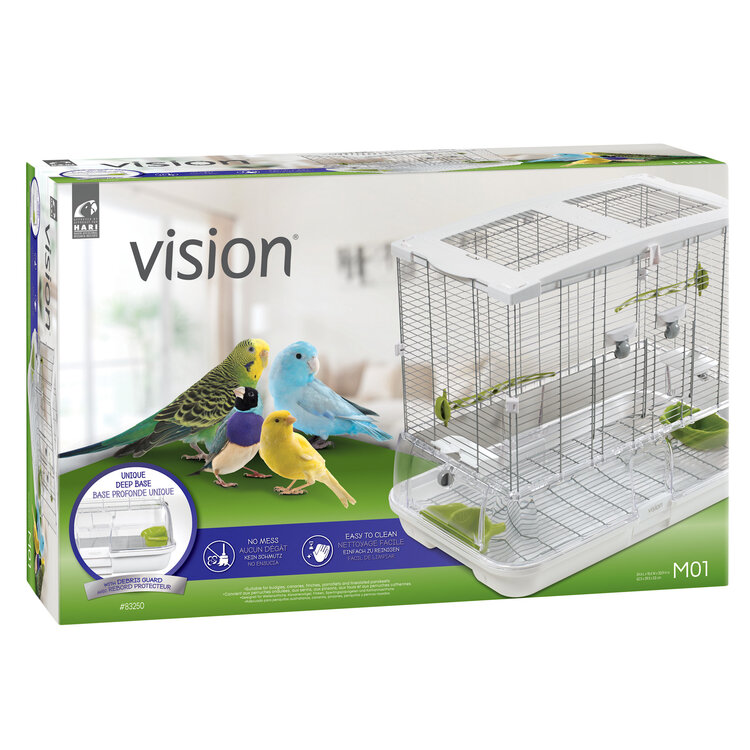 Vision Vision Medium Bird Cage #M01, 25"x16"x21", Small Wire, Single Height
