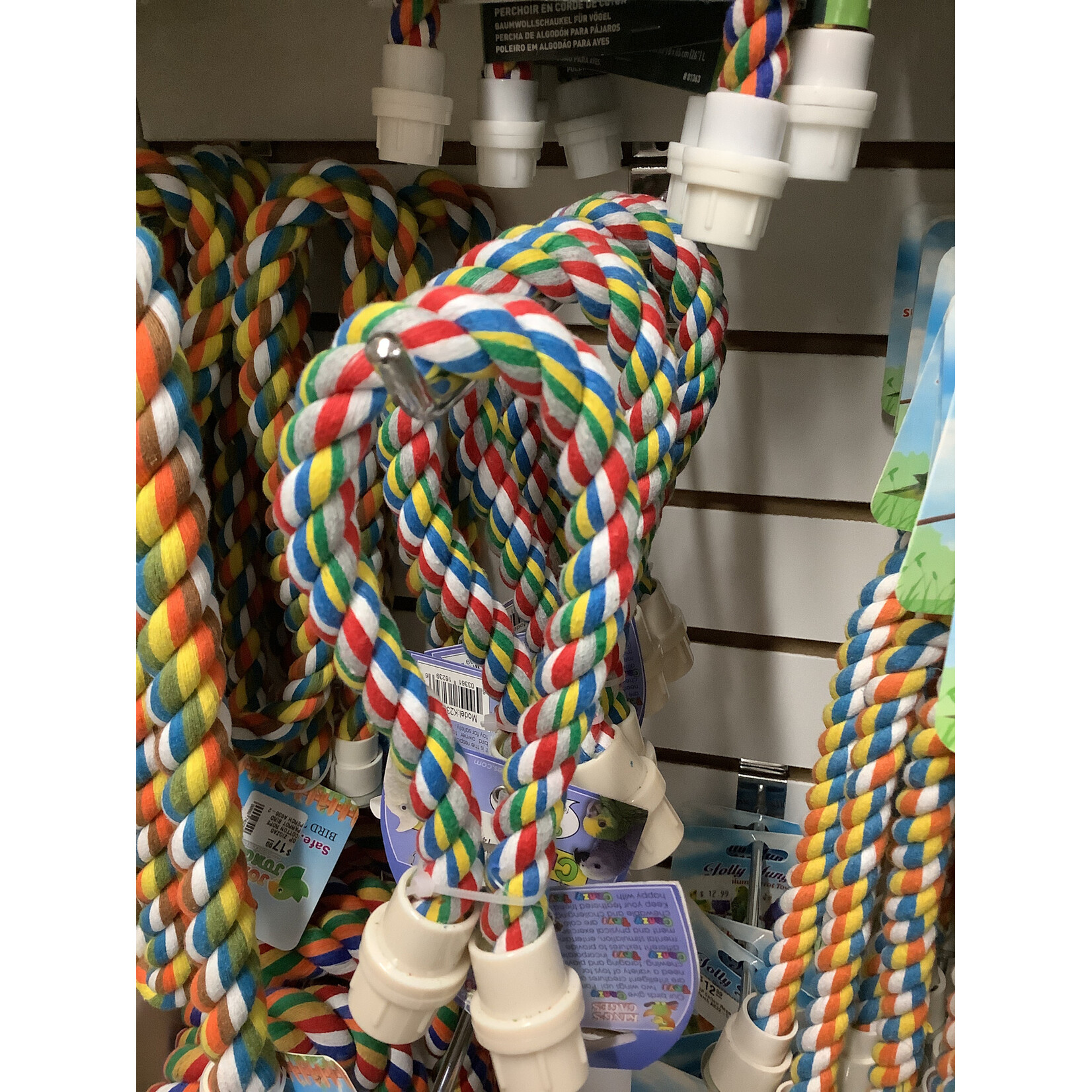 Kings Cages Kings Cages Small Rainbow Rope Perch  14'' x 1/2'' K239S