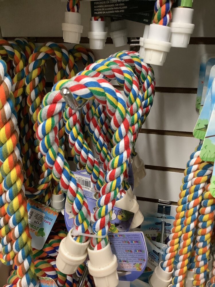 Kings Cages Kings Cages Small Rainbow Rope Perch  14'' x 1/2'' K239S