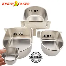 Kings Cages Kings Stainless Steel Bowl New Style 10 oz