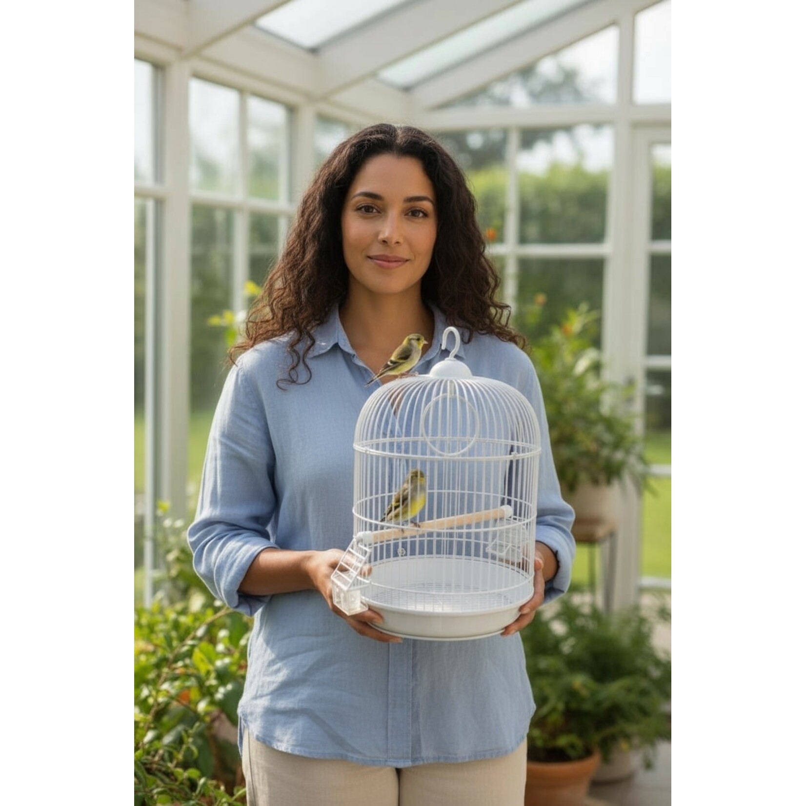 Cage Cassis For Budgies/Finches/Canaries 33x33x56 cm White