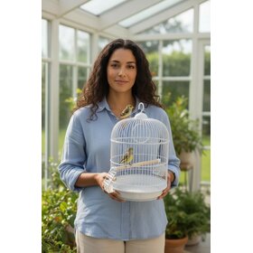Cage Cassis For Budgies/Finches/Canaries 33x33x56 cm White