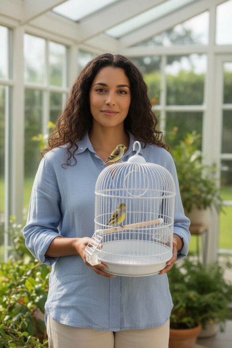 Cage Cassis For Budgies/Finches/Canaries 33x33x56 cm White