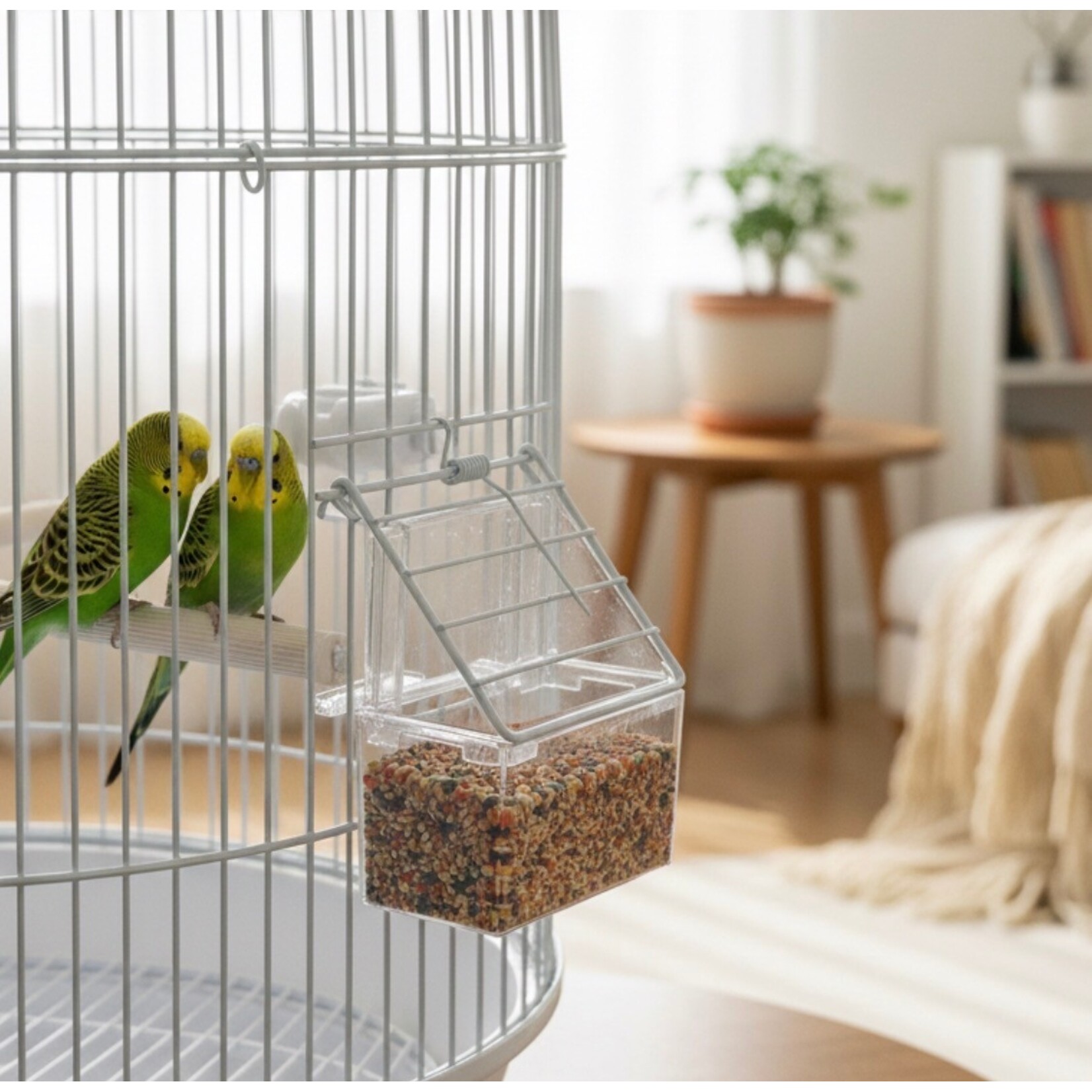 Cage Cassis For Budgies/Finches/Canaries 33x33x56 cm White
