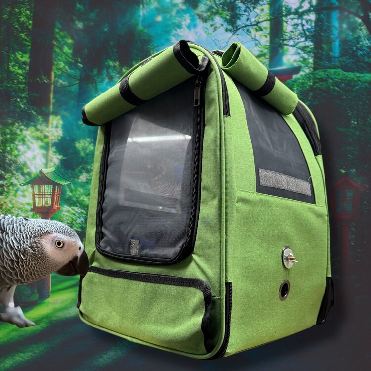 Glitter Pets Sturdy Fabric Parrot Bird Carrier Backpack