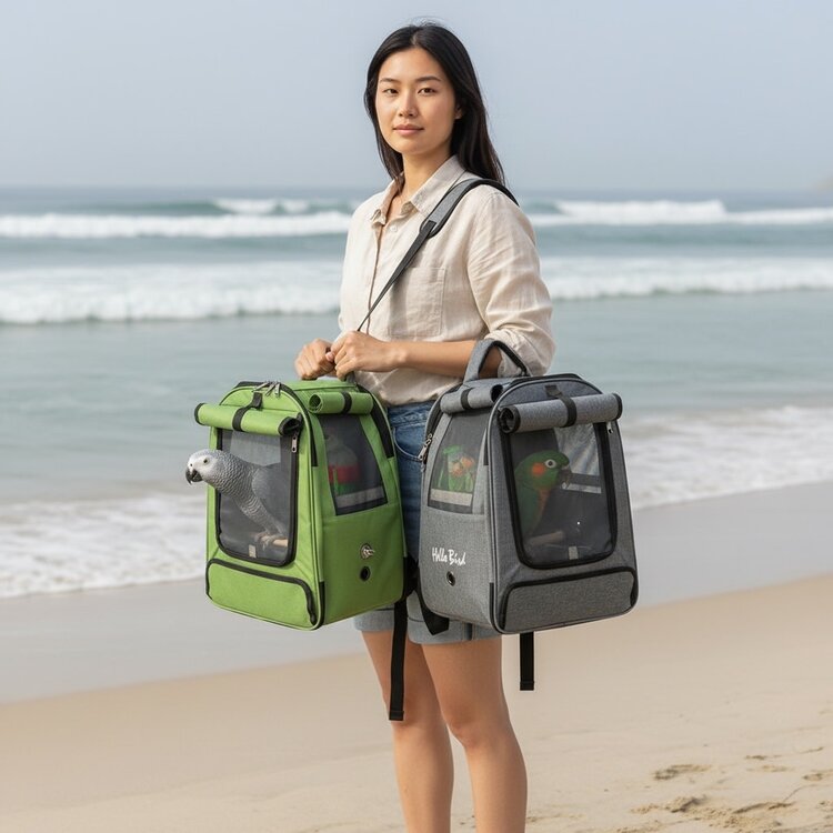 Glitter Pets Sturdy Fabric Parrot Bird Carrier Backpack