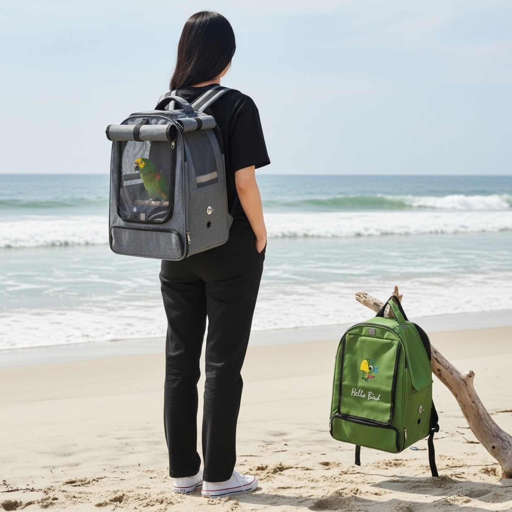 Glitter Pets Sturdy Fabric Parrot Bird Carrier Backpack